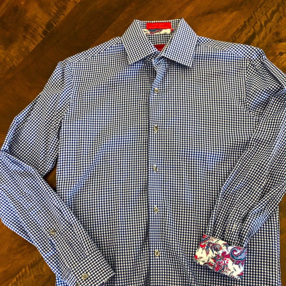 Red Saks Fifth Avenue Men’s Trim Fit Shirt